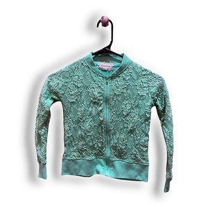 EUC girls LACE zip up sweater